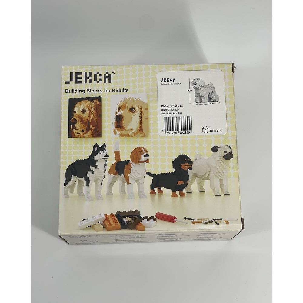 New JEKCA Bichon Frise 01S‎ Building Blocks Set 730+ Pieces Dog Model